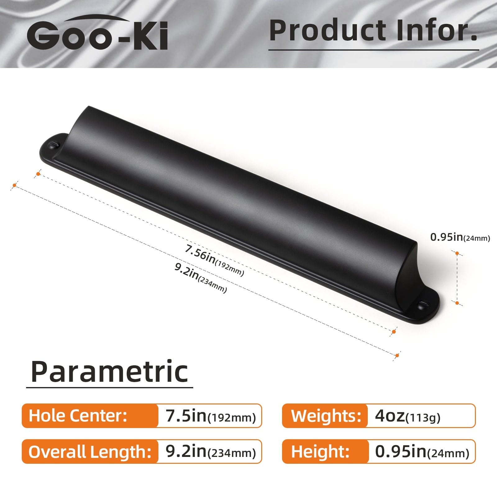 Goo-Ki Modern Multi-Color Cabinet Cup Pulls Bin Drawer Pull Stylish Hardware for Furniture Upgrades