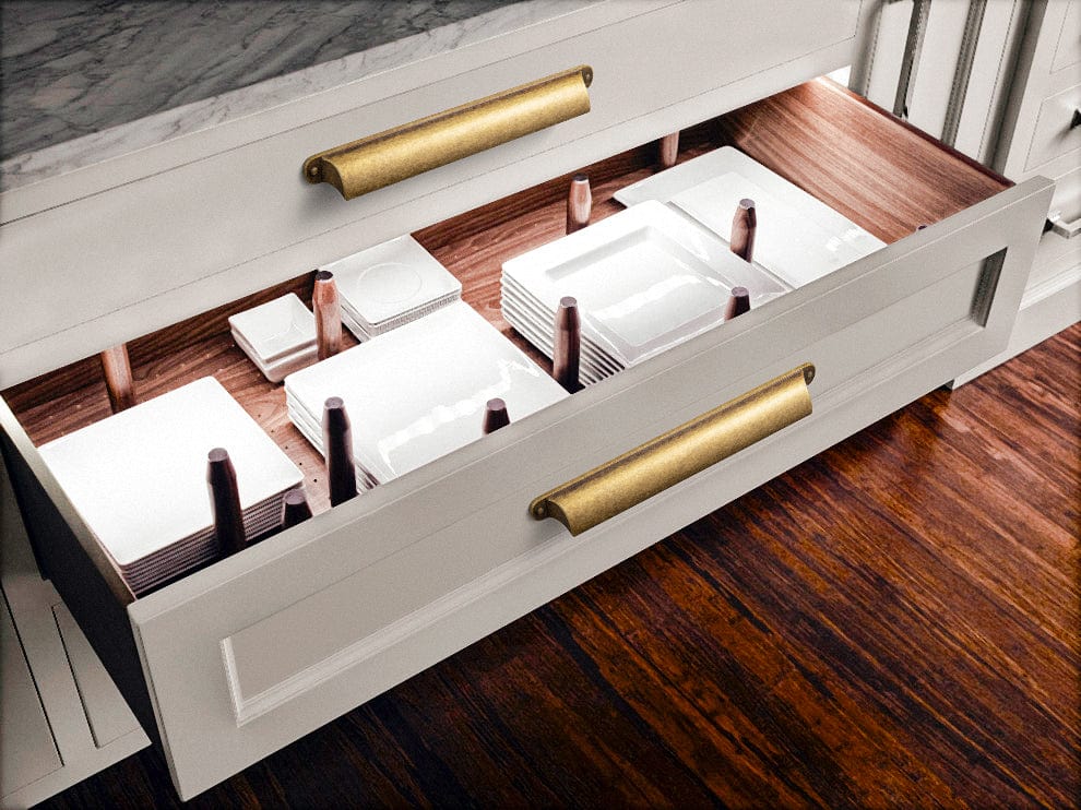 Goo-Ki Modern Multi-Color Cabinet Cup Pulls Bin Drawer Pull Stylish Hardware for Furniture Upgrades