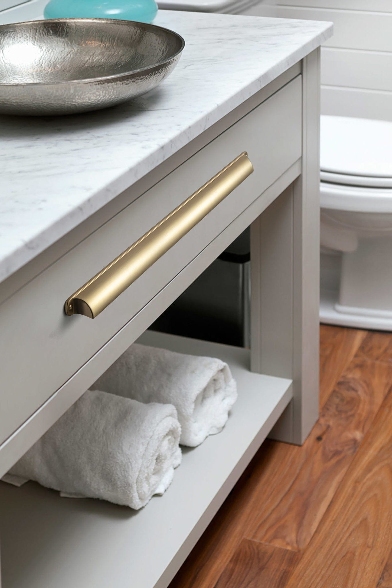 Goo-Ki Modern Multi-Color Cabinet Cup Pulls Bin Drawer Pull Stylish Hardware for Furniture Upgrades