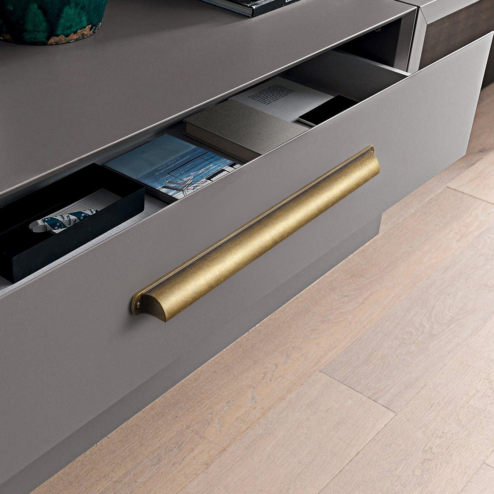 Goo-Ki Modern Multi-Color Cabinet Cup Pulls Bin Drawer Pull Stylish Hardware for Furniture Upgrades