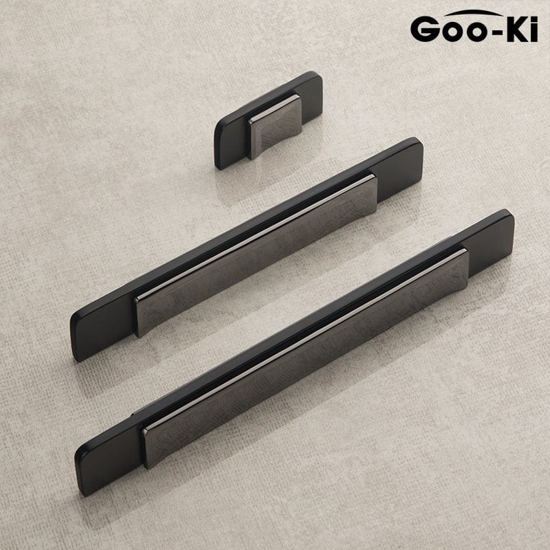 Goo-Ki Modern Simple Cabinet Handle Black Splicing Handle Closet Handle