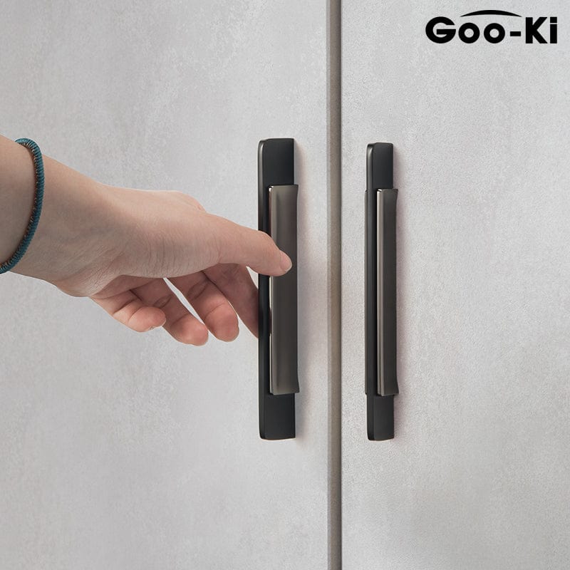Goo-Ki Modern Simple Cabinet Handle Black Splicing Handle Closet Handle