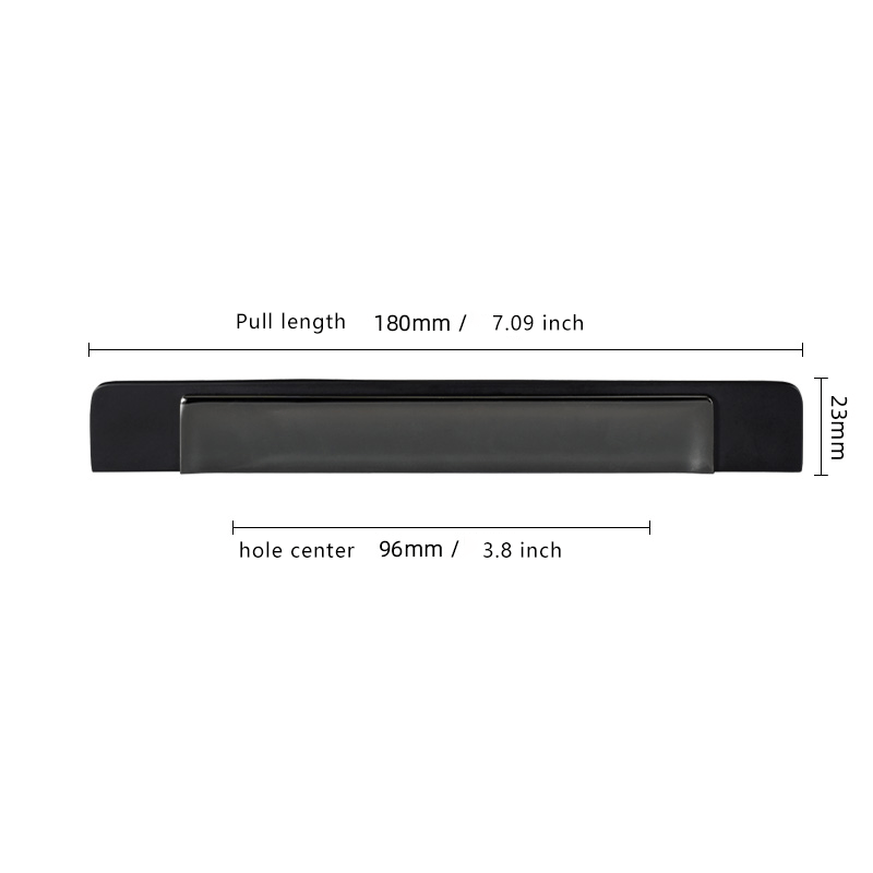 Goo-Ki Modern Simple Cabinet Handle Black Splicing Handle Closet Handle