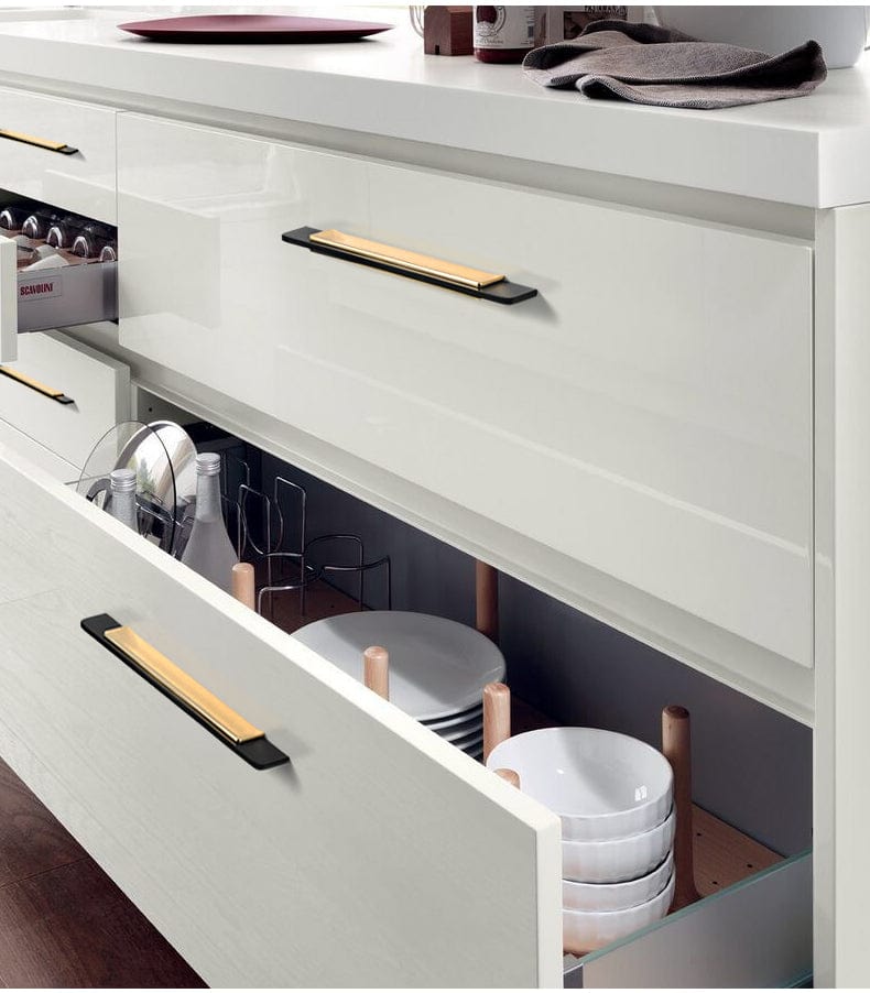 Goo-Ki Modern Simple Cabinet Handle Black Splicing Handle Closet Handle