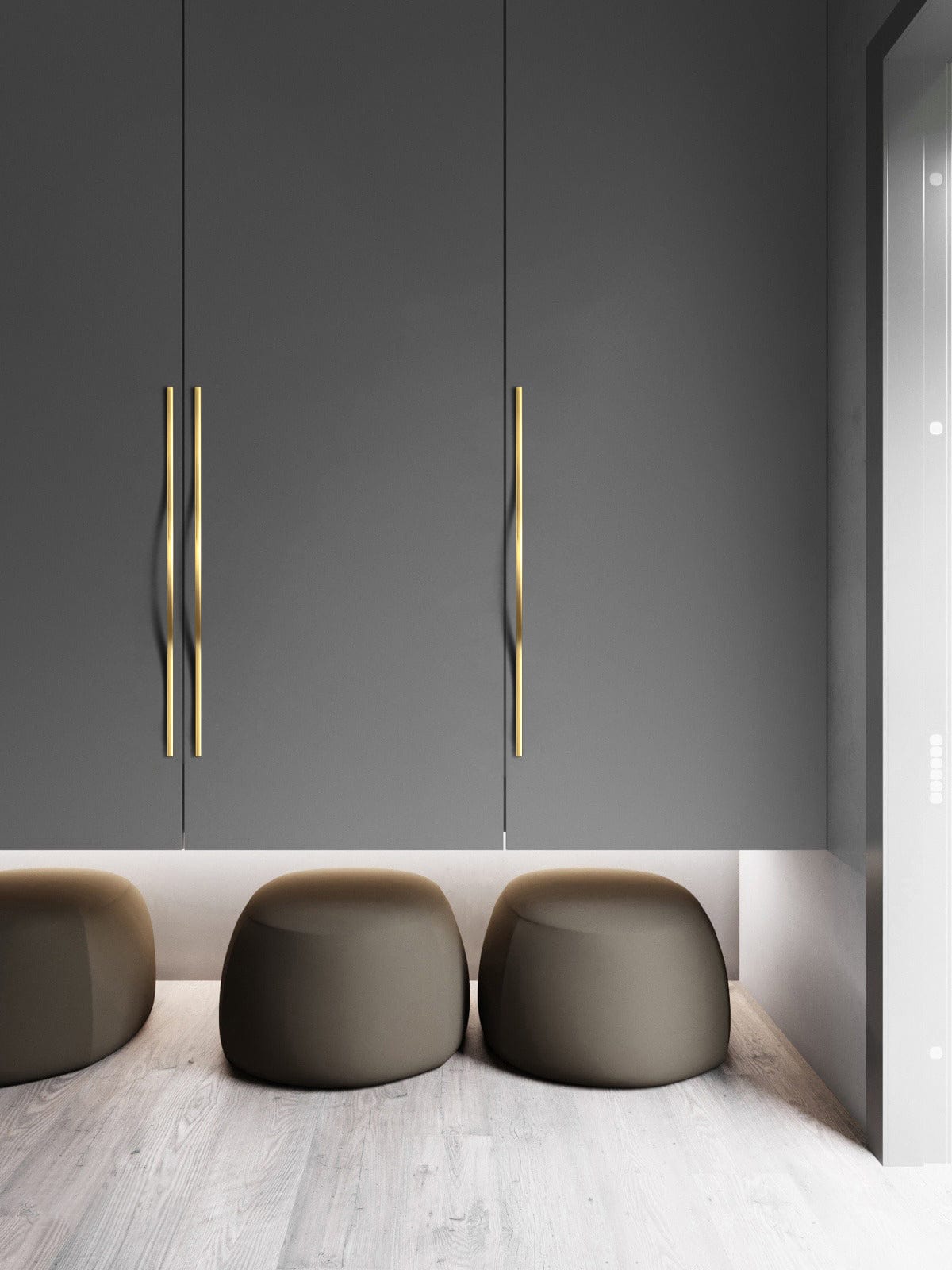 Goo-Ki Modern Wardrobe Cabinet Pulls Luxurious Drawer Pull Dual Mount