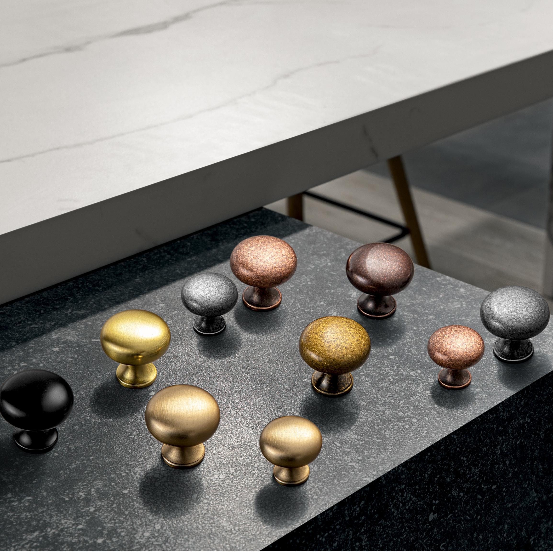 Goo-Ki Multi-colored Classic Drawer Knob Mushroom Round Cabinet Knob