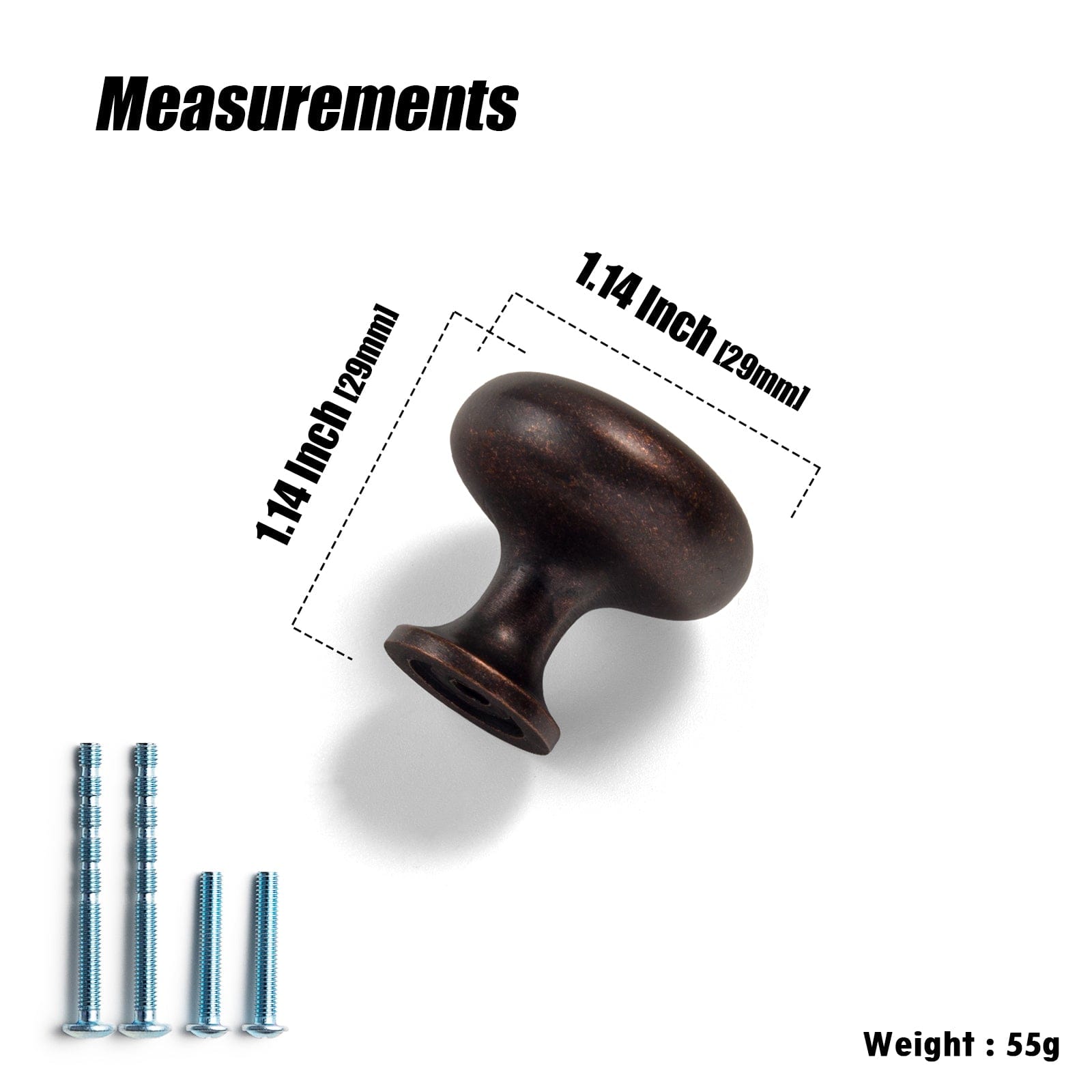 Goo-Ki Multi-colored Classic Drawer Knob Mushroom Round Cabinet Knob