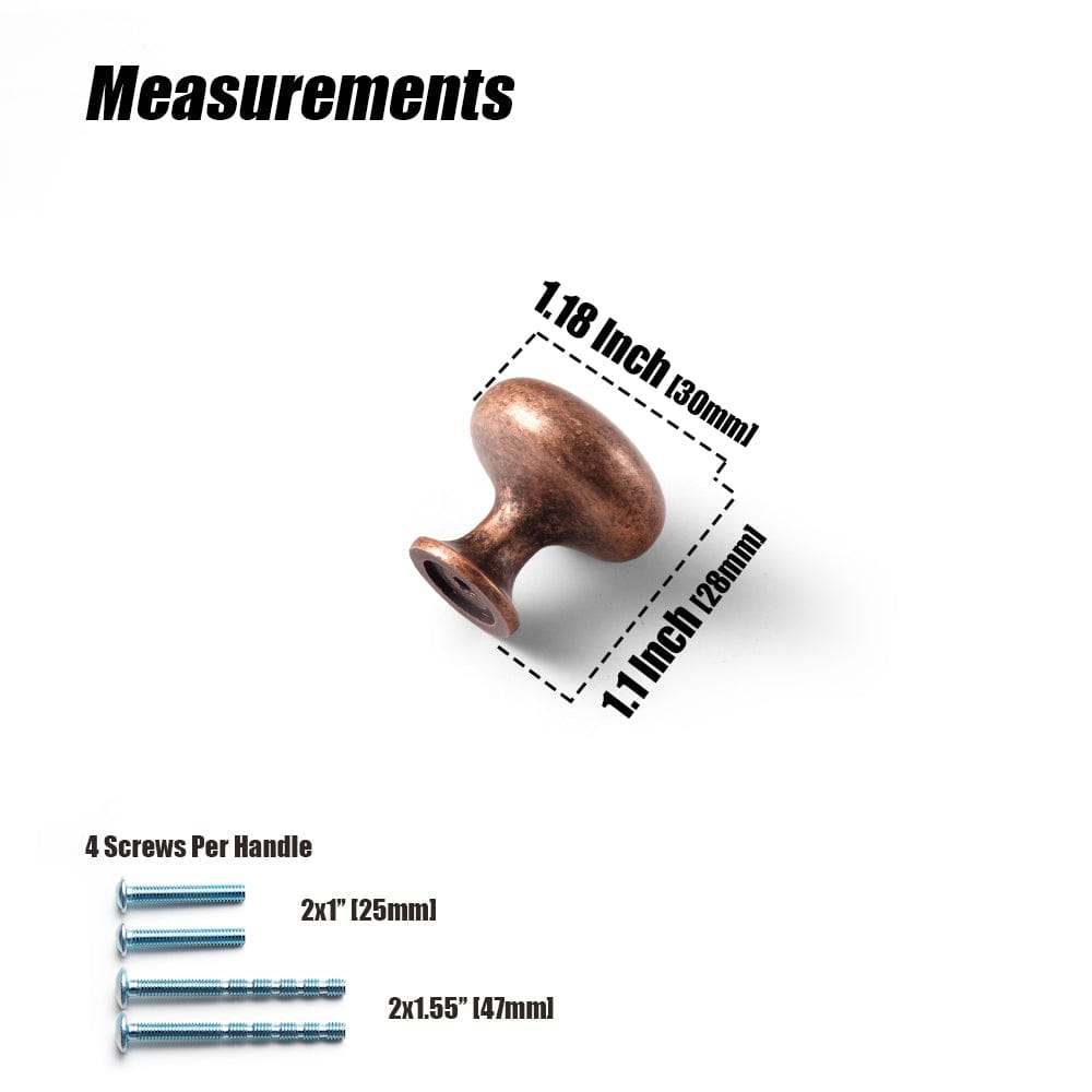 Goo-Ki Multi-colored Classic Dresser Knob Modern Minimalist Round Cabinet Knobs 6 Pack