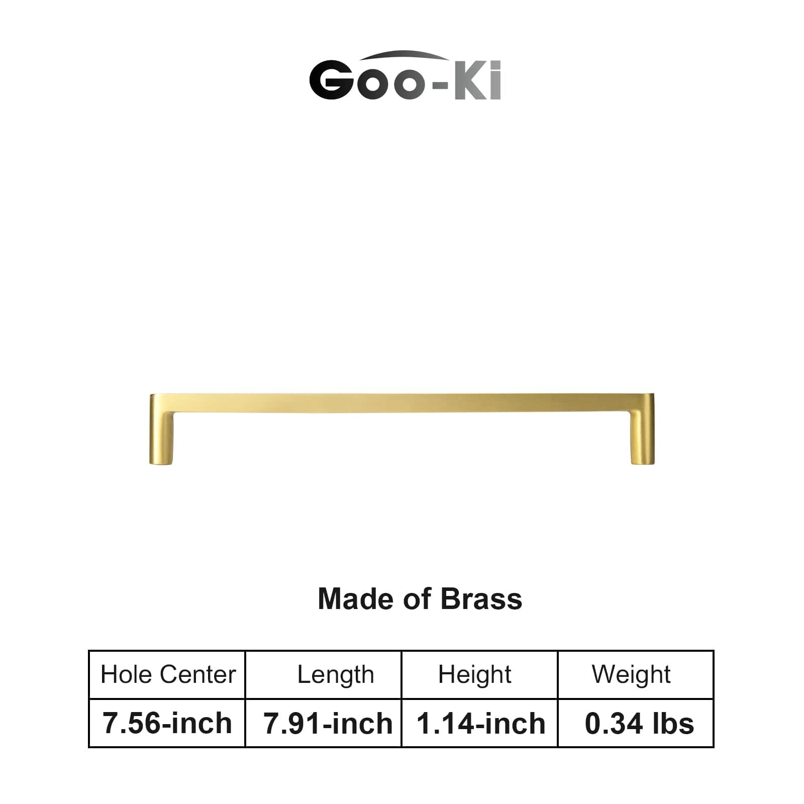 Goo-Ki Nordic Copper Cabinet Handles Brass Drawer Wardrobe Pulls