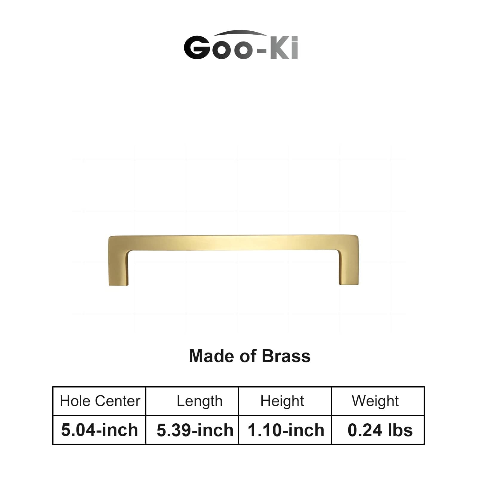 Goo-Ki Nordic Copper Cabinet Handles Brass Drawer Wardrobe Pulls