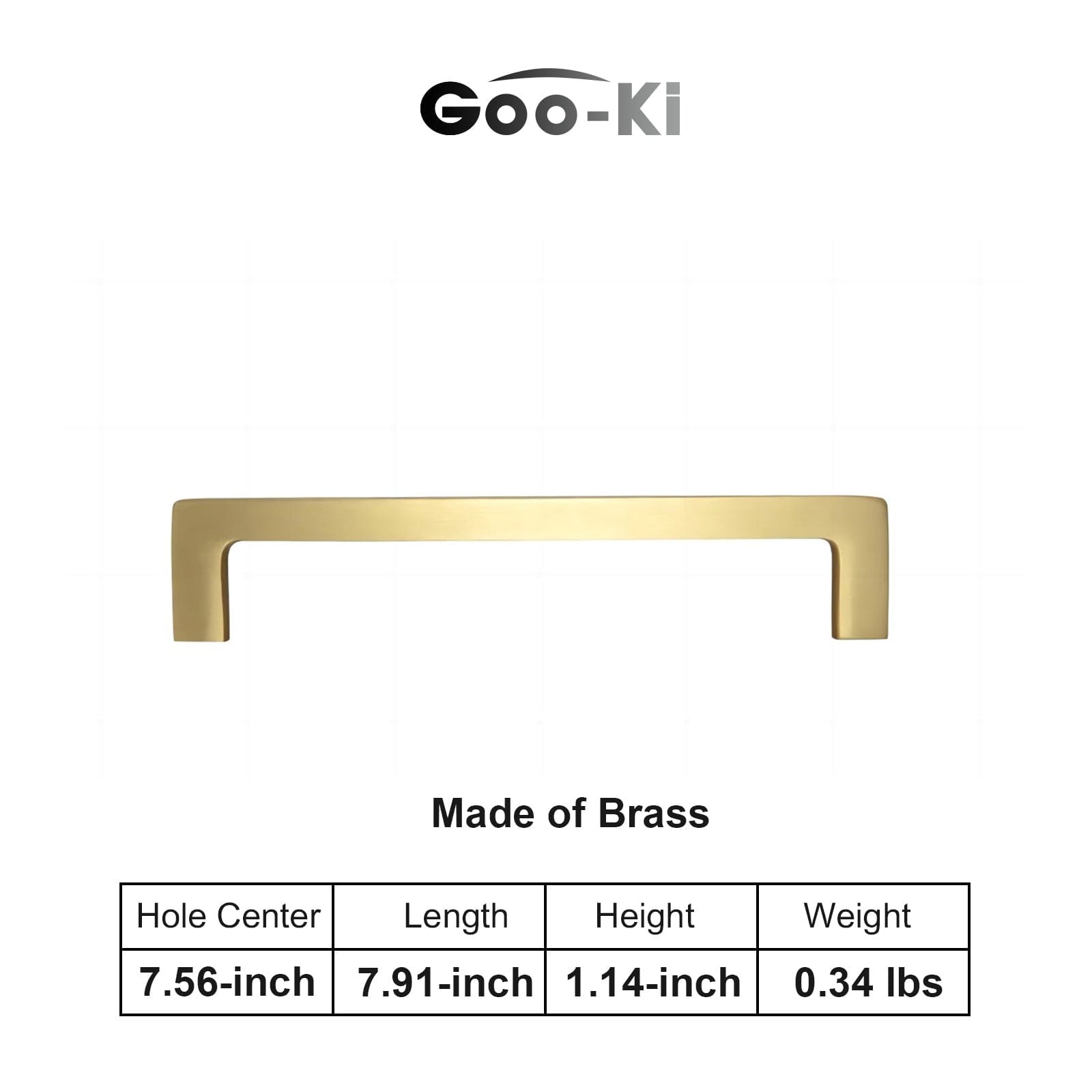 Goo-Ki Nordic Copper Cabinet Handles Brass Drawer Wardrobe Pulls
