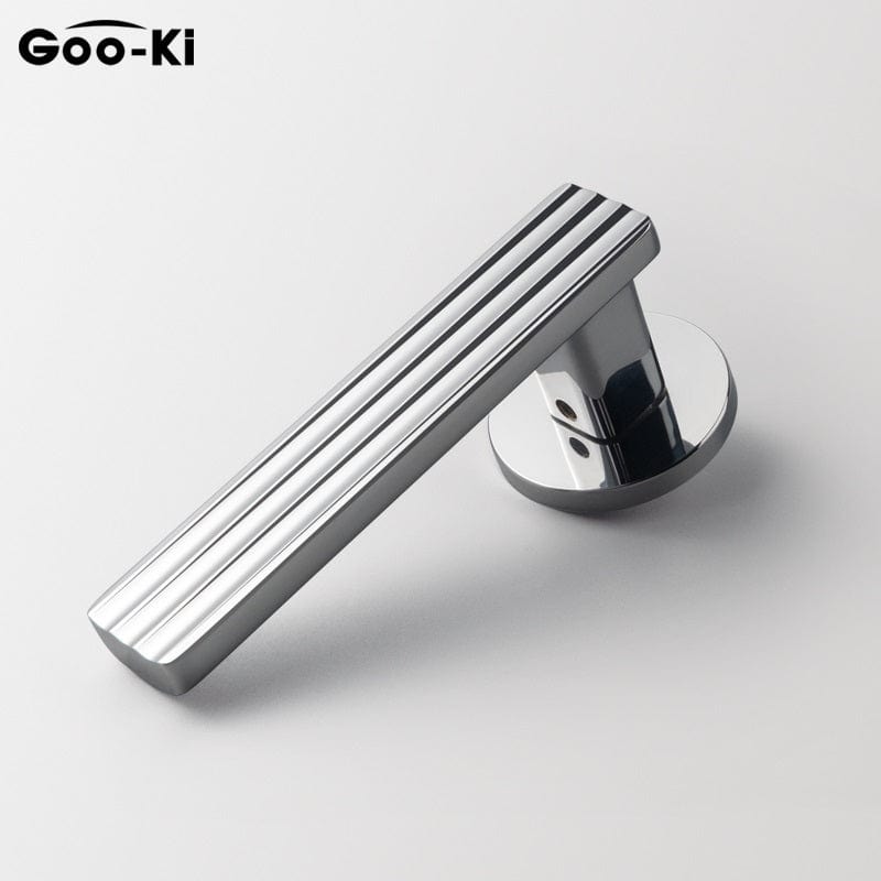 Goo-Ki Nordic Mute Indoor Lock Bright Chrome Modern Minimalist Universal Door Handle