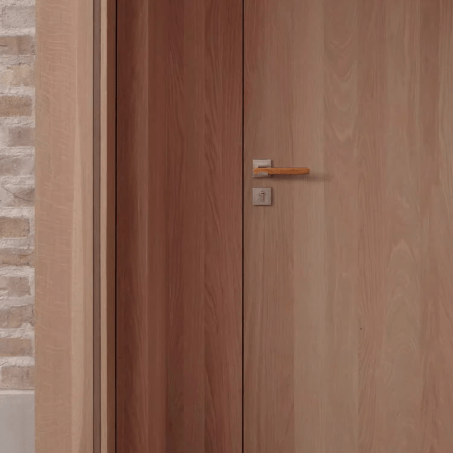 Goo-Ki North America Cherry Wood Door Handle Set for Bedroom Household Antique Silver Door Lock