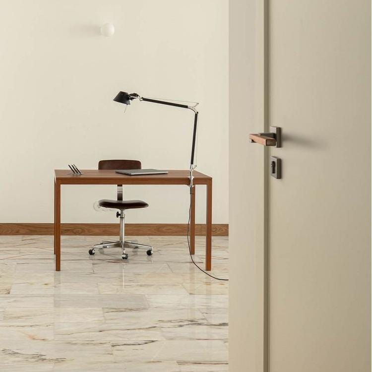 Goo-Ki North America Cherry Wood Door Handle Set for Bedroom Household Black Walnut Door Lock