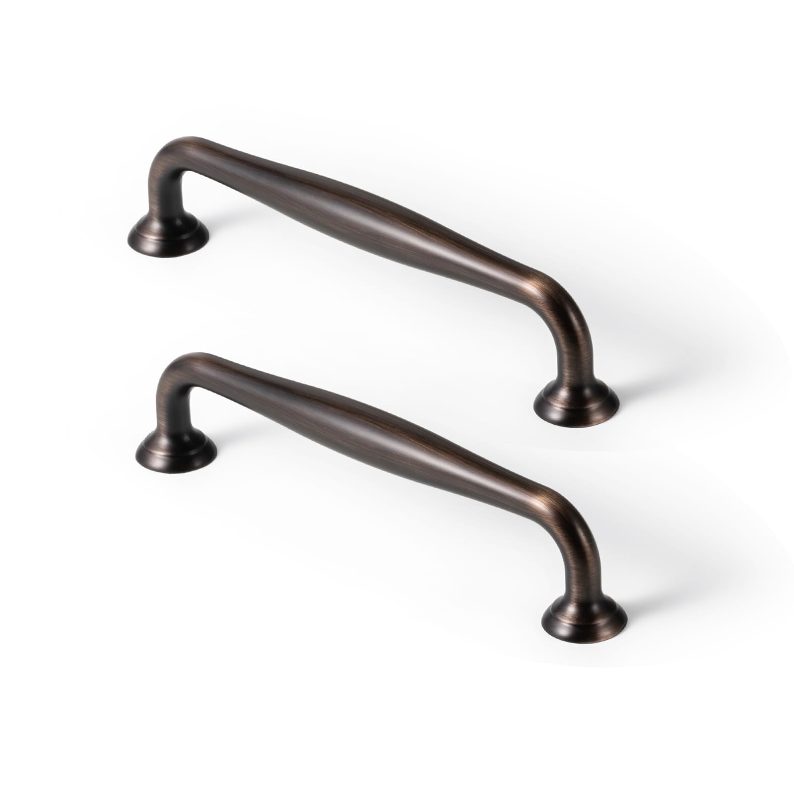 Goo-Ki Oil Rubbed Bronze / 5'' Hole Center / 6 Pack Antique Brass Cabinet Pulls Solid Drawer Handles for Kitchen