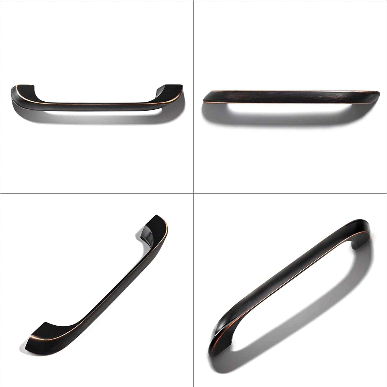 Goo-Ki Oil-Rubbed Bronze / 6.3''/7.6'' Hole Center / 6 Pack Oil Rubbed Bronze Cabinet Handles Rustic Dual Mount 6.3''/7.6'' Hole Center Drawer Pulls