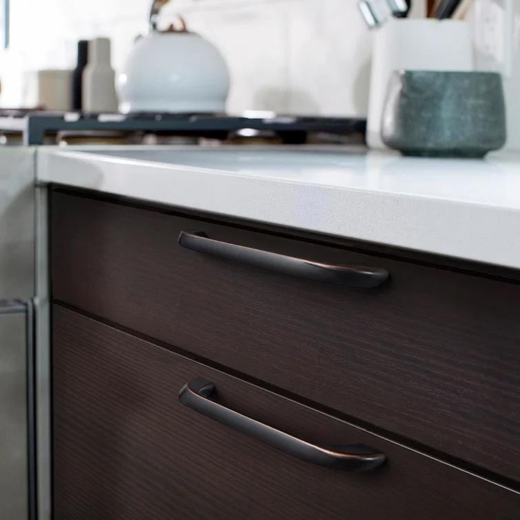 Goo-Ki Oil-Rubbed Bronze / 6.3''/7.6'' Hole Center / 6 Pack Oil Rubbed Bronze Cabinet Handles Rustic Dual Mount 6.3''/7.6'' Hole Center Drawer Pulls