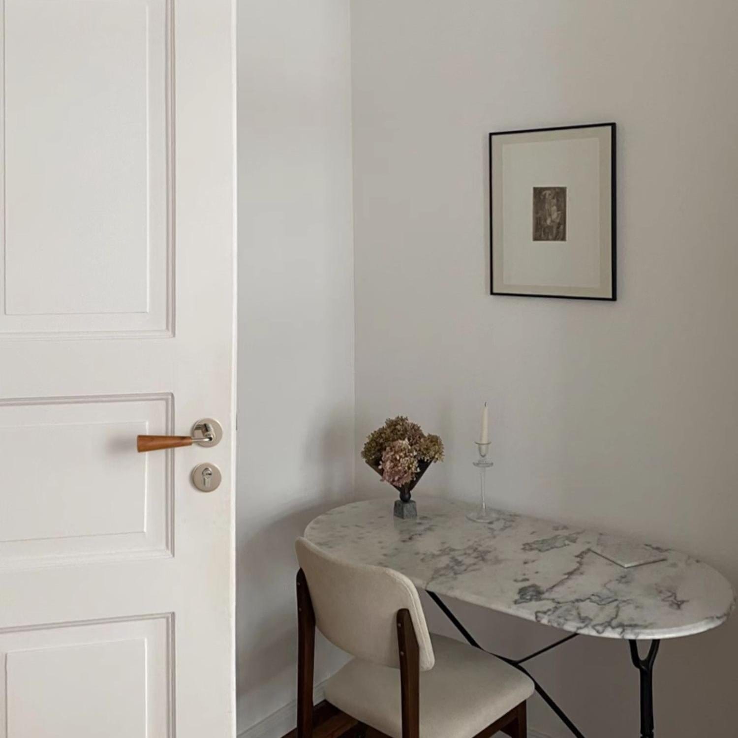 Goo-Ki Original Design Retro Style Magnetic Bedroom Door Lock Black Walnut Vintage Wooden Door Lock