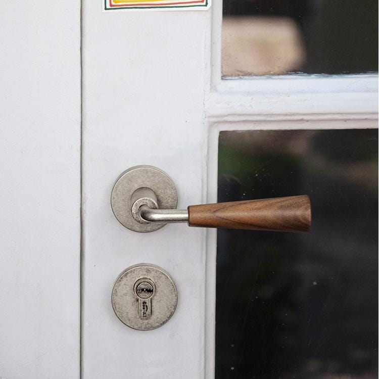 Goo-Ki Original Design Retro Style Magnetic Bedroom Door Lock Black Walnut Vintage Wooden Door Lock