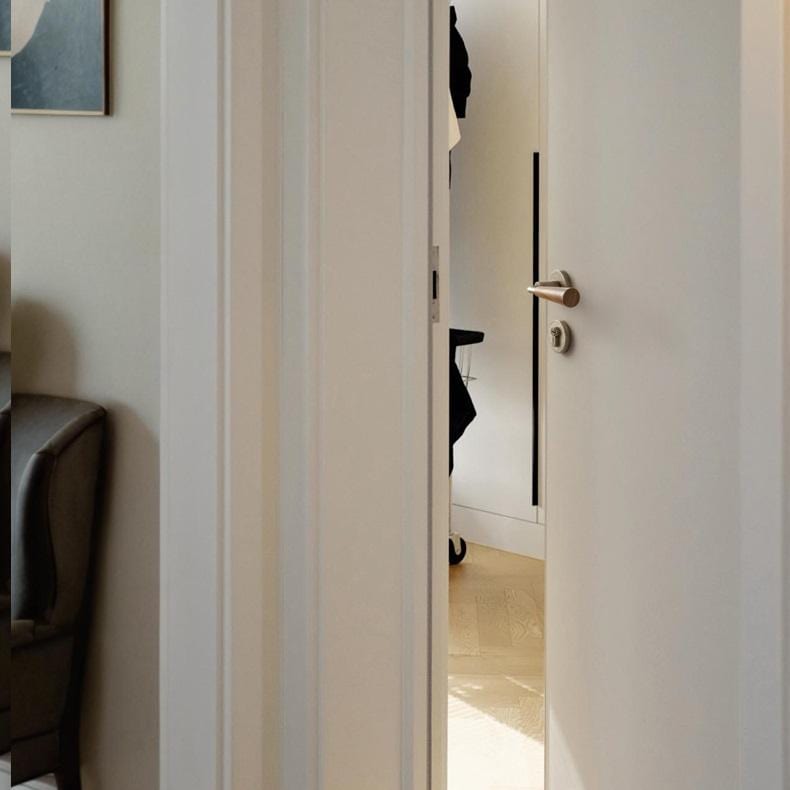 Goo-Ki Original Design Retro Style Magnetic Bedroom Door Lock Black Walnut Vintage Wooden Door Lock