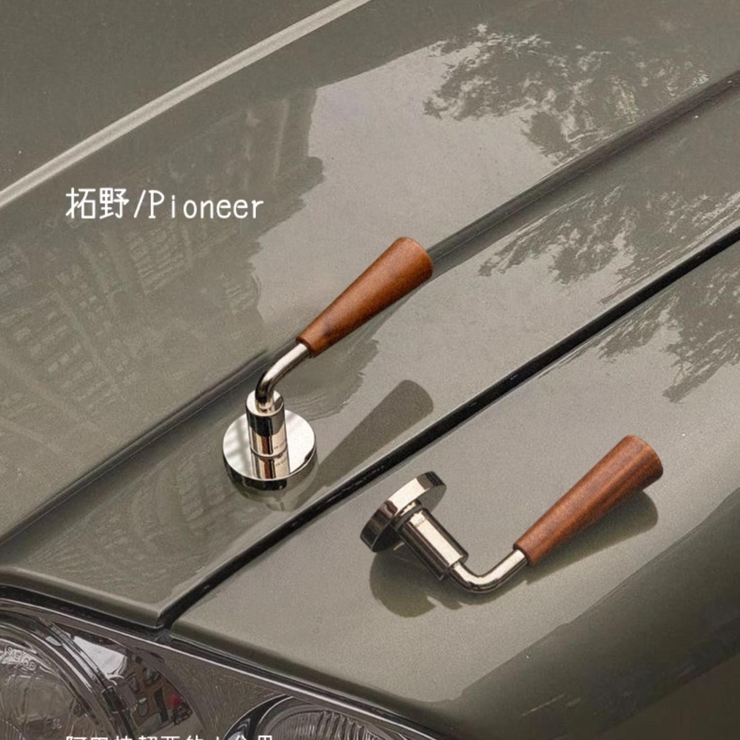 Goo-Ki Original Design Retro Style Magnetic Bedroom Door Lock Black Walnut Vintage Wooden Door Lock