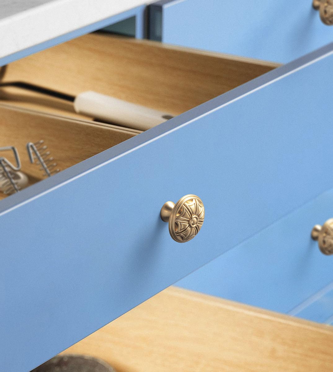 Goo-Ki Ornate Decorative Drawer Knobs Intricately Design Exquisite Cabinet Knobs