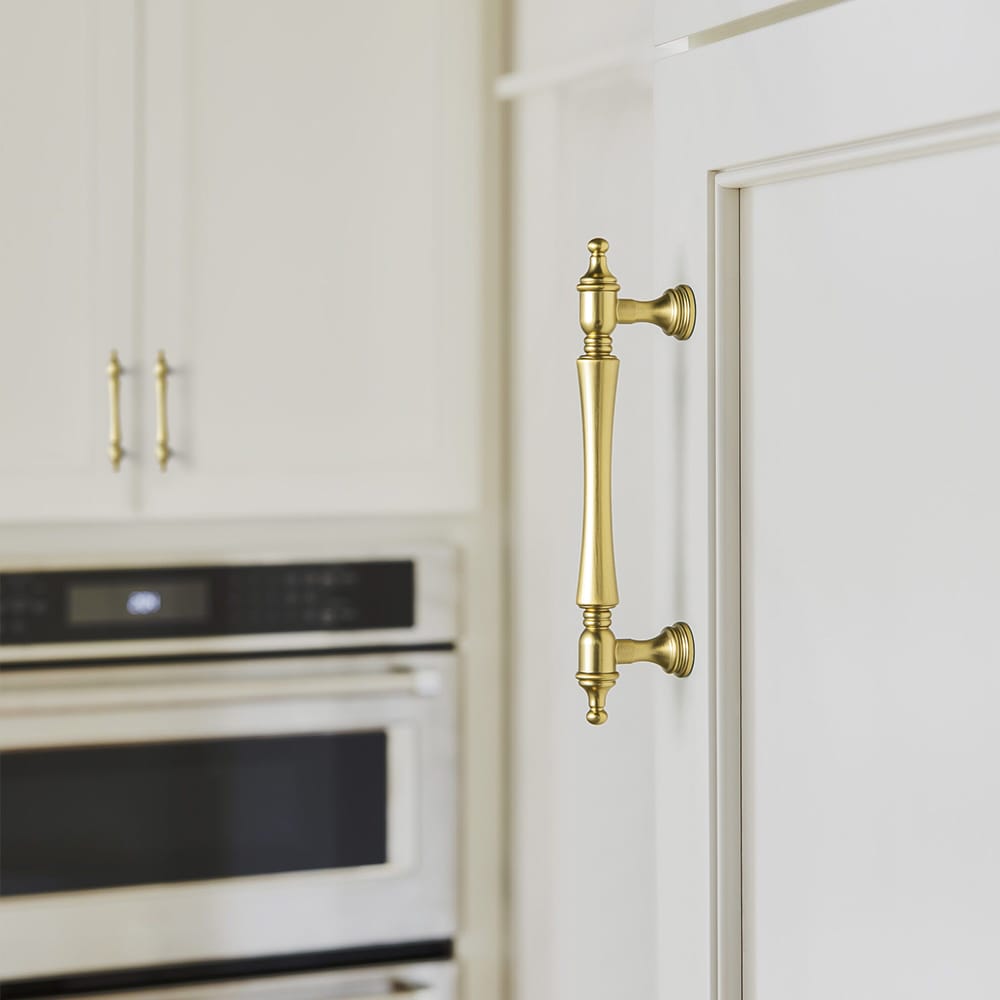 Goo-Ki Ornate Tapered Cabinet Handle with Sculpted Detailing Vintage Hardware for Kitchen