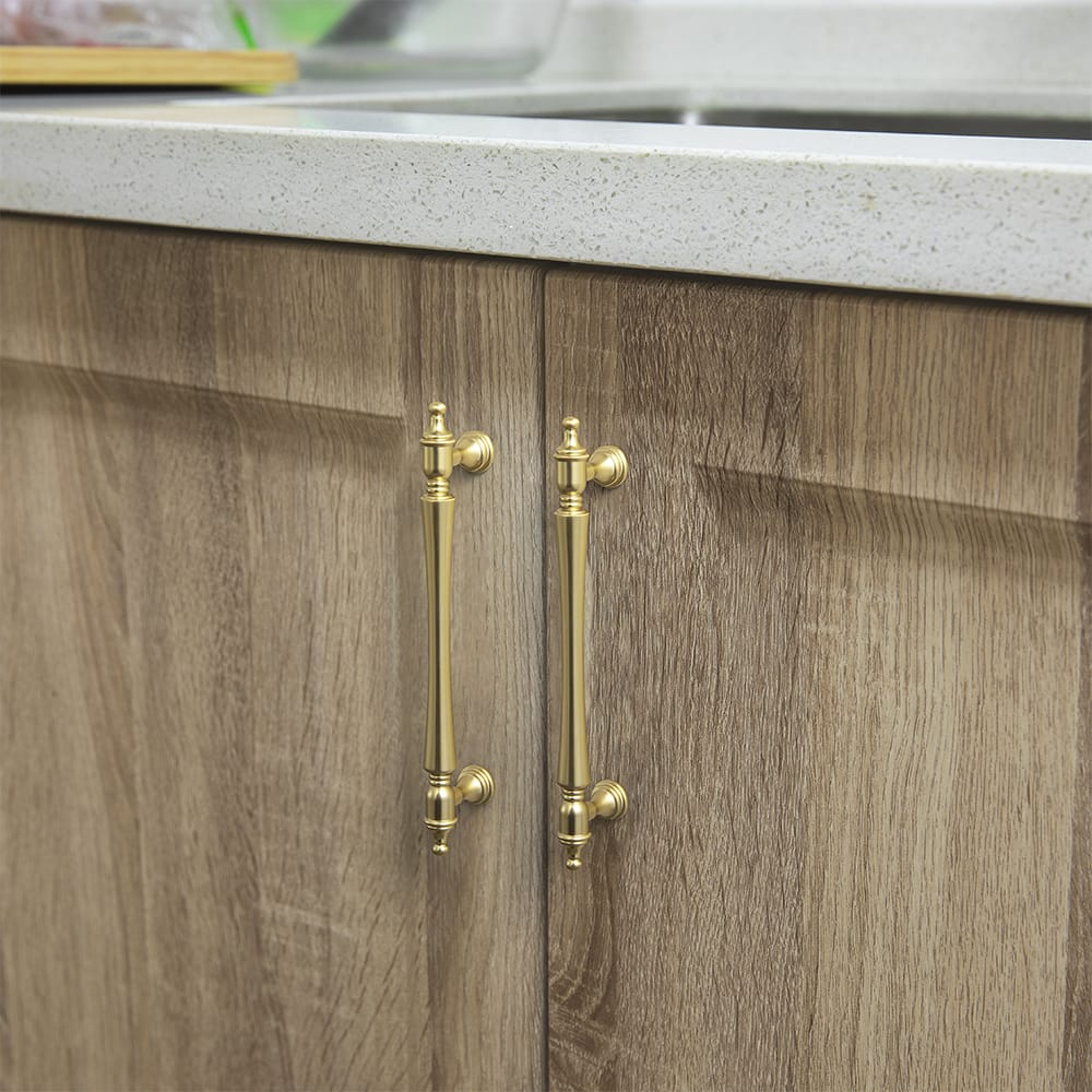 Goo-Ki Ornate Tapered Cabinet Handle with Sculpted Detailing Vintage Hardware for Kitchen