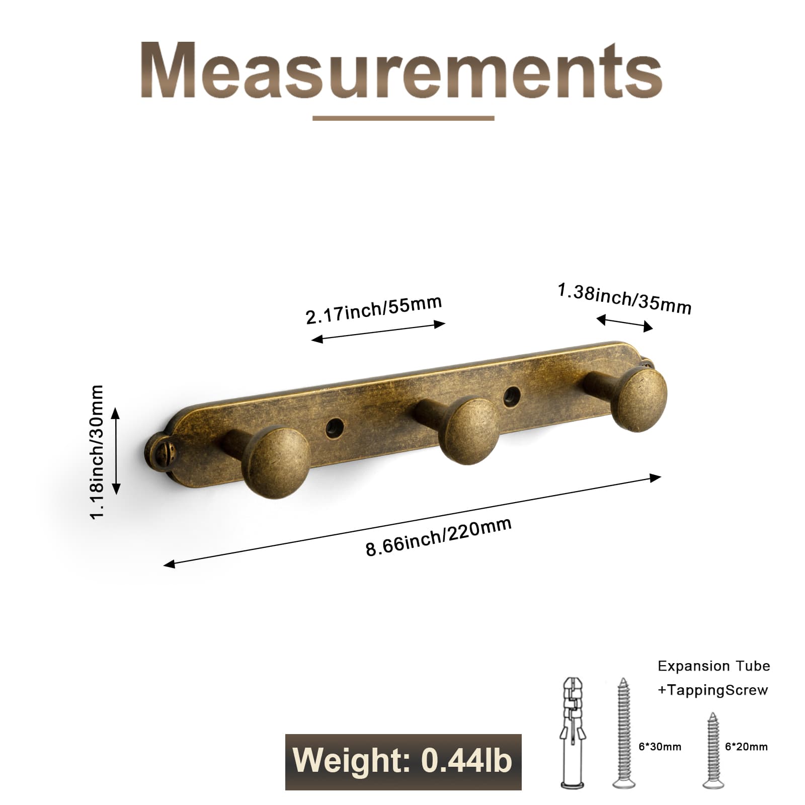 Goo-Ki Ornate Traditional Aged Zinc Alloy Coat Hanger Rail, Wall Mounted Hooks for Coats, Towels & Accessories