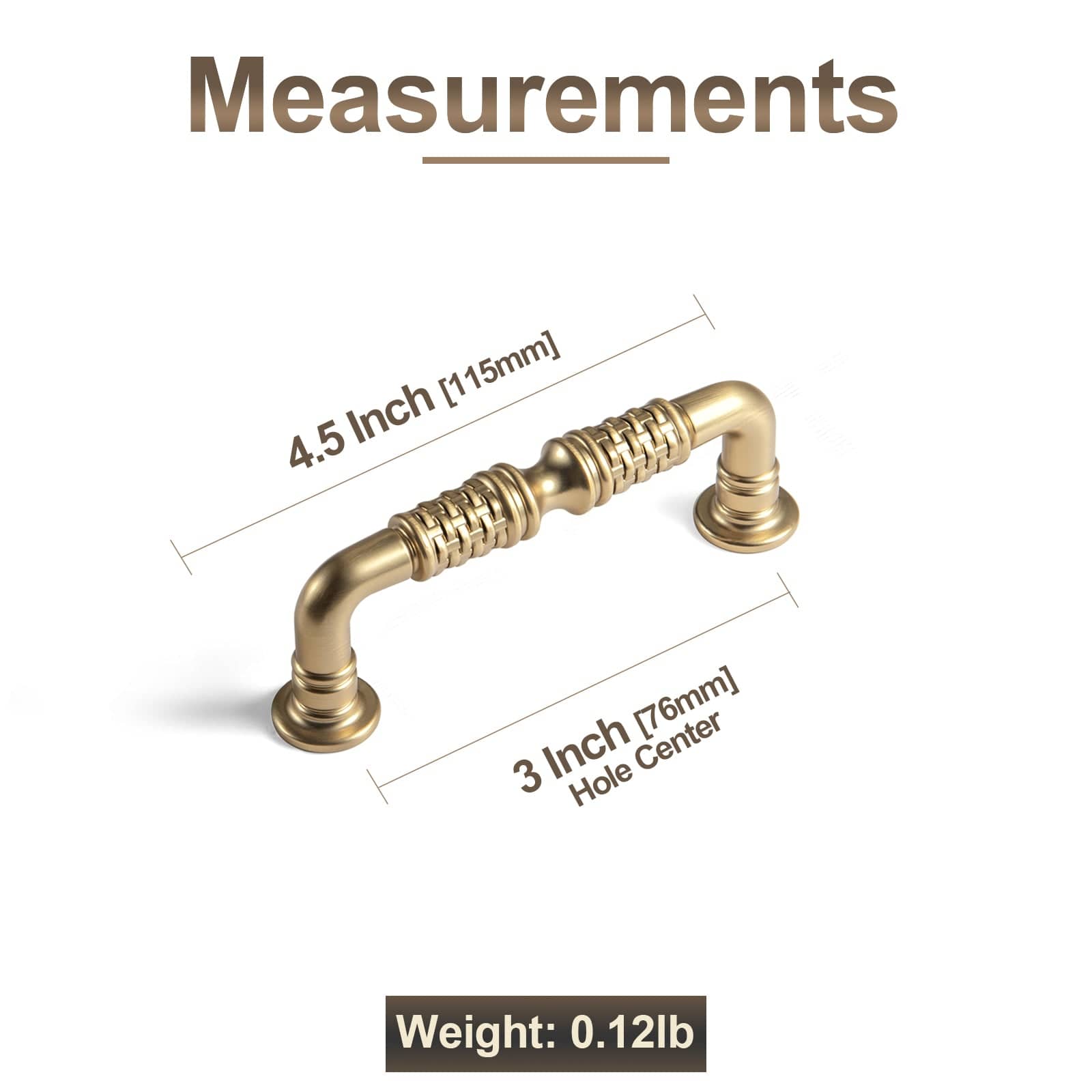 Goo-Ki Ornate Woven Pattern Zinc Alloy Cabinet Knobs & Pulls - Retro Style Hardware for Kitchen Cabinets