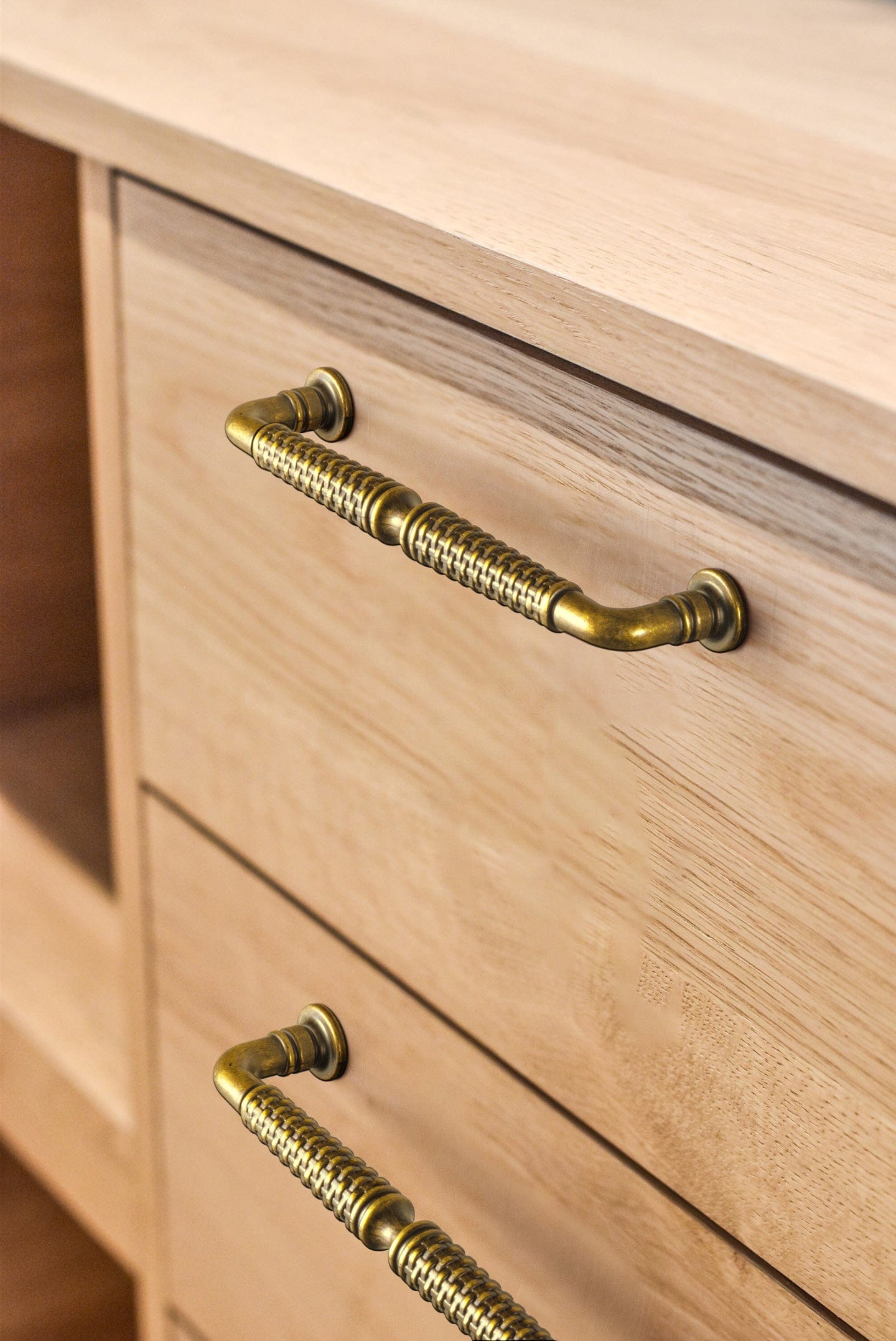 Goo-Ki Ornate Woven Pattern Zinc Alloy Cabinet Knobs & Pulls - Retro Style Hardware for Kitchen Cabinets