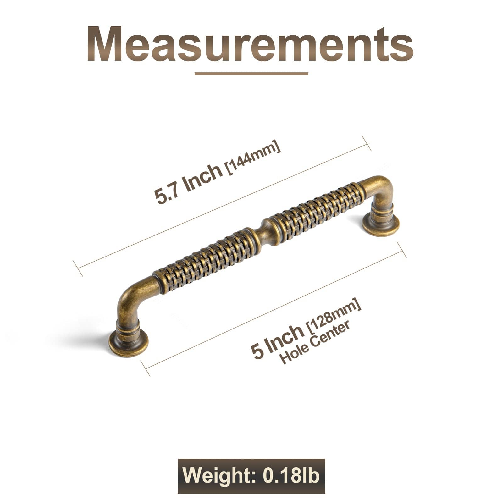 Goo-Ki Ornate Woven Pattern Zinc Alloy Cabinet Knobs & Pulls - Retro Style Hardware for Kitchen Cabinets