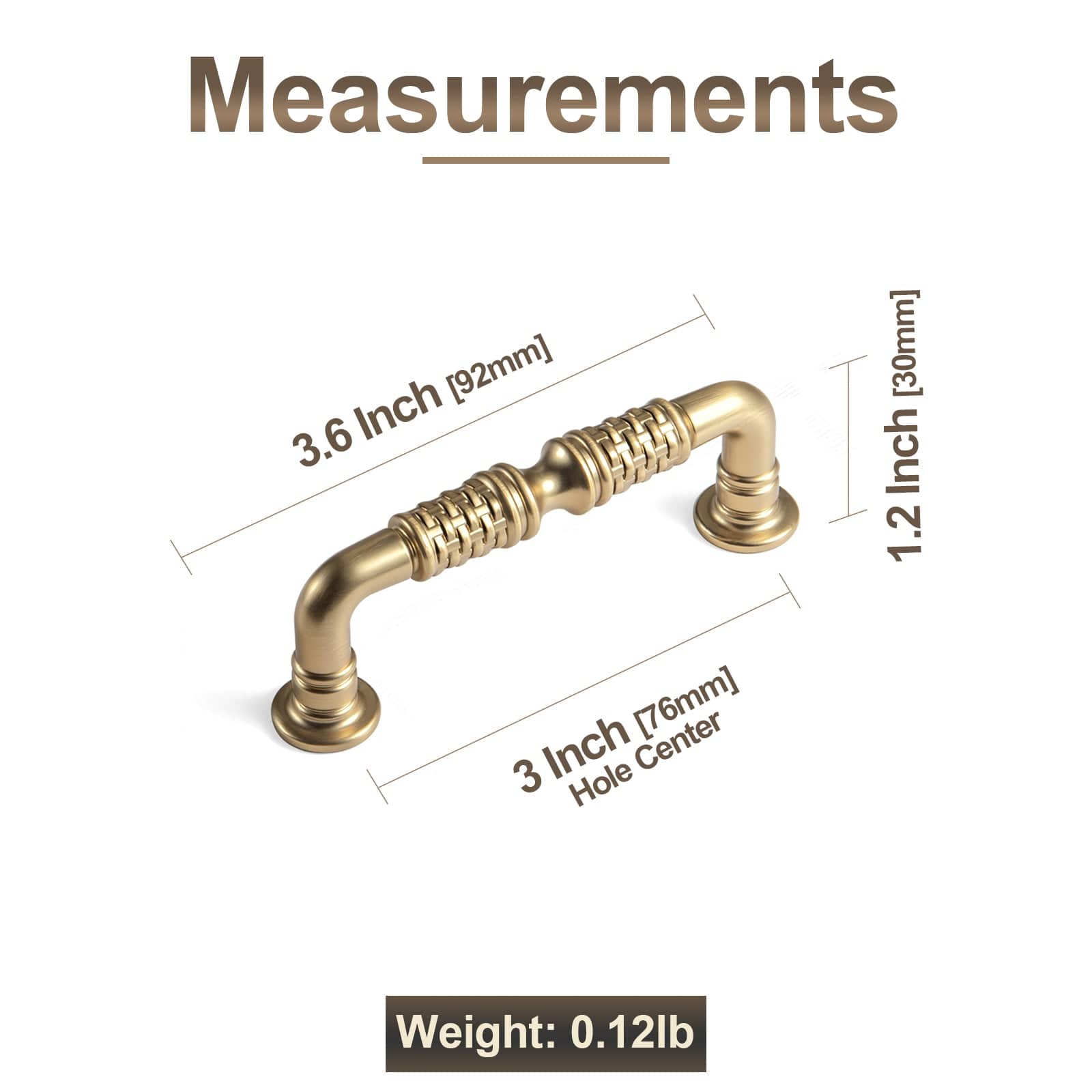 Goo-Ki Ornate Woven Pattern Zinc Alloy Cabinet Knobs & Pulls - Retro Style Hardware for Kitchen Cabinets