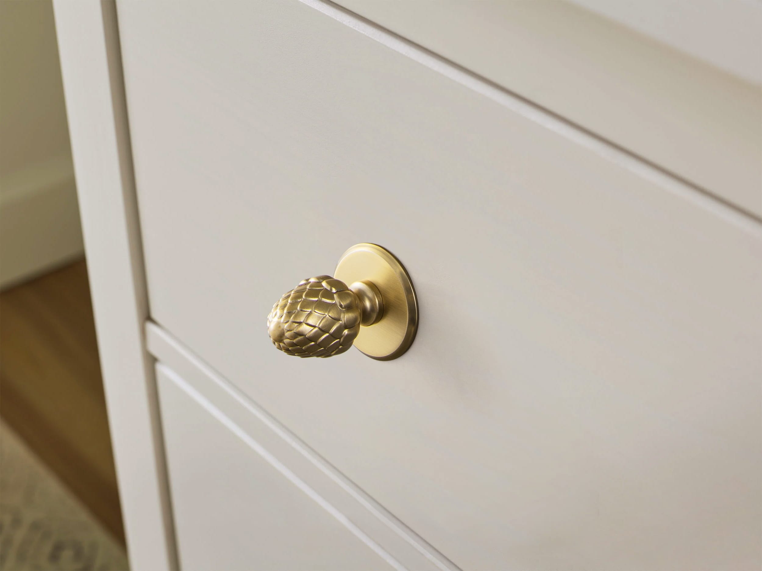 Goo-Ki Pinecone-Shaped Cabinet Knobs Premium Zinc Alloy Decorative Drawer Knobs with Multiple Styles of Round Backplates