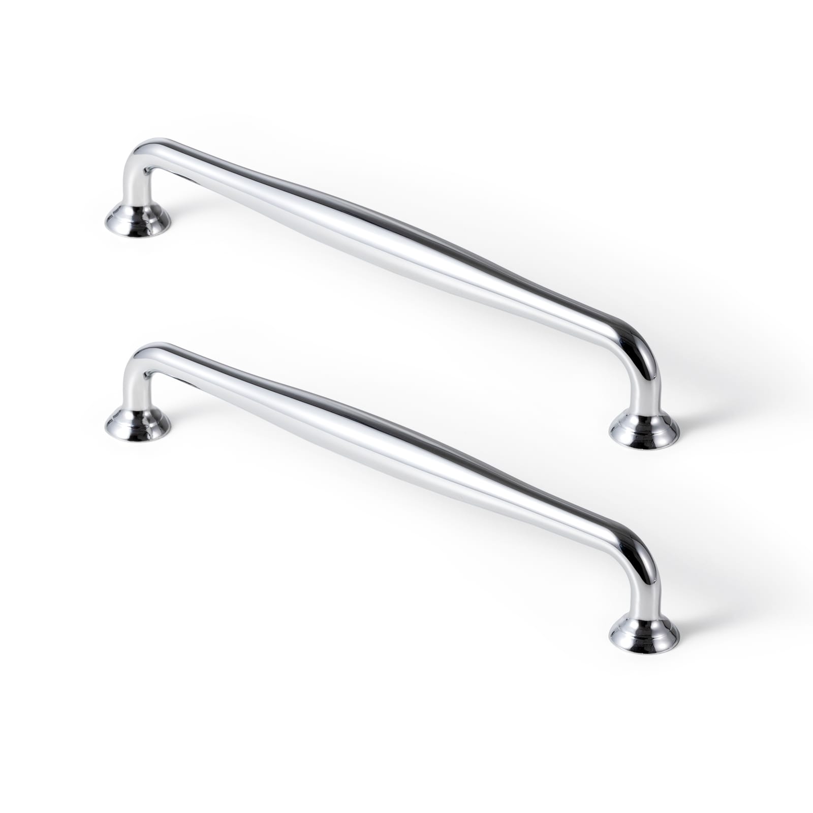 Goo-Ki Polished Chrome / 7.6'' Hole Center / 6 Pack Antique Brass Cabinet Pulls Solid Drawer Handles for Kitchen