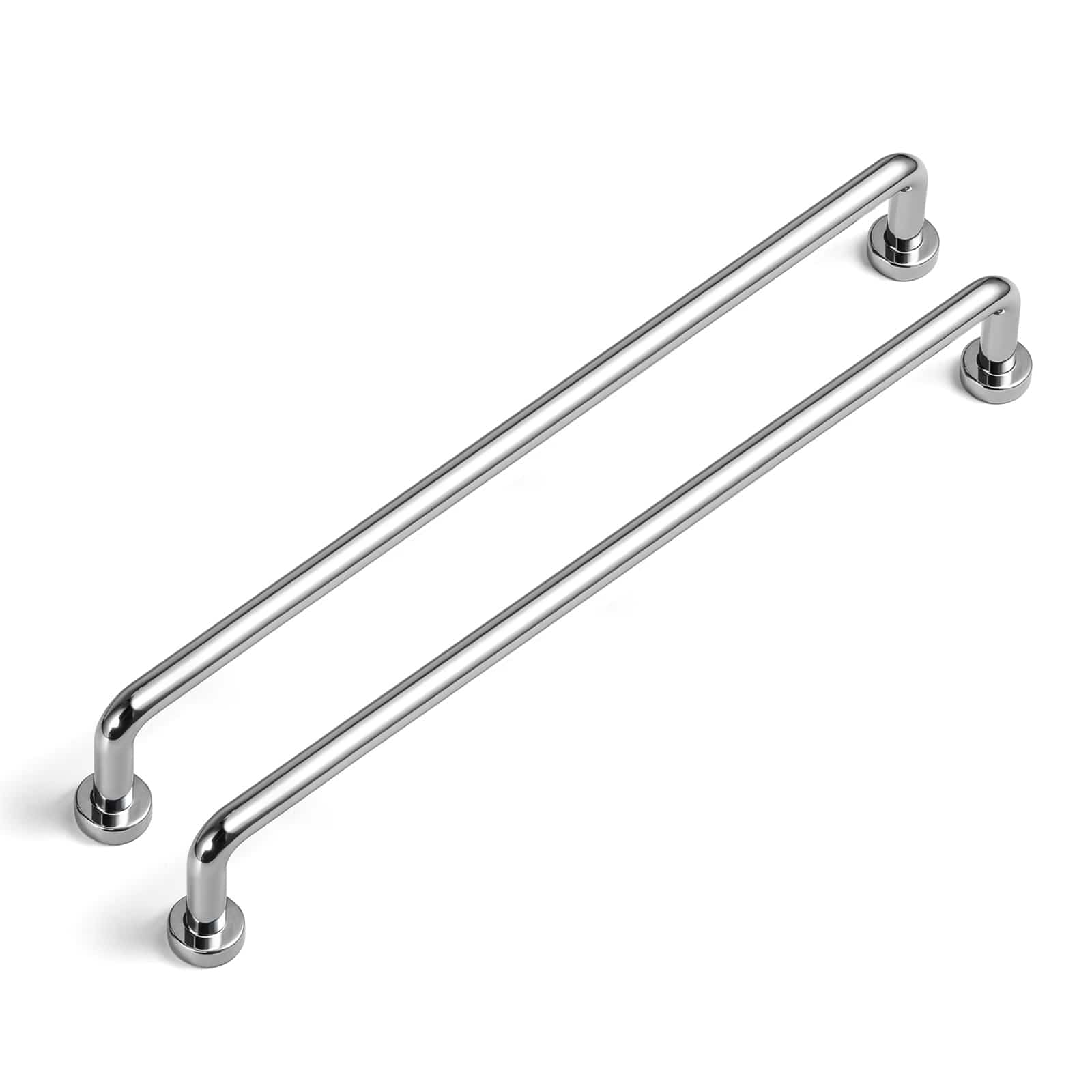 Goo-Ki Polished Chrome / 7.6'' Hole Center / 6 Pack Antique Rustic Vintage Cabinet Bar Pulls Decorative Drawer Handles