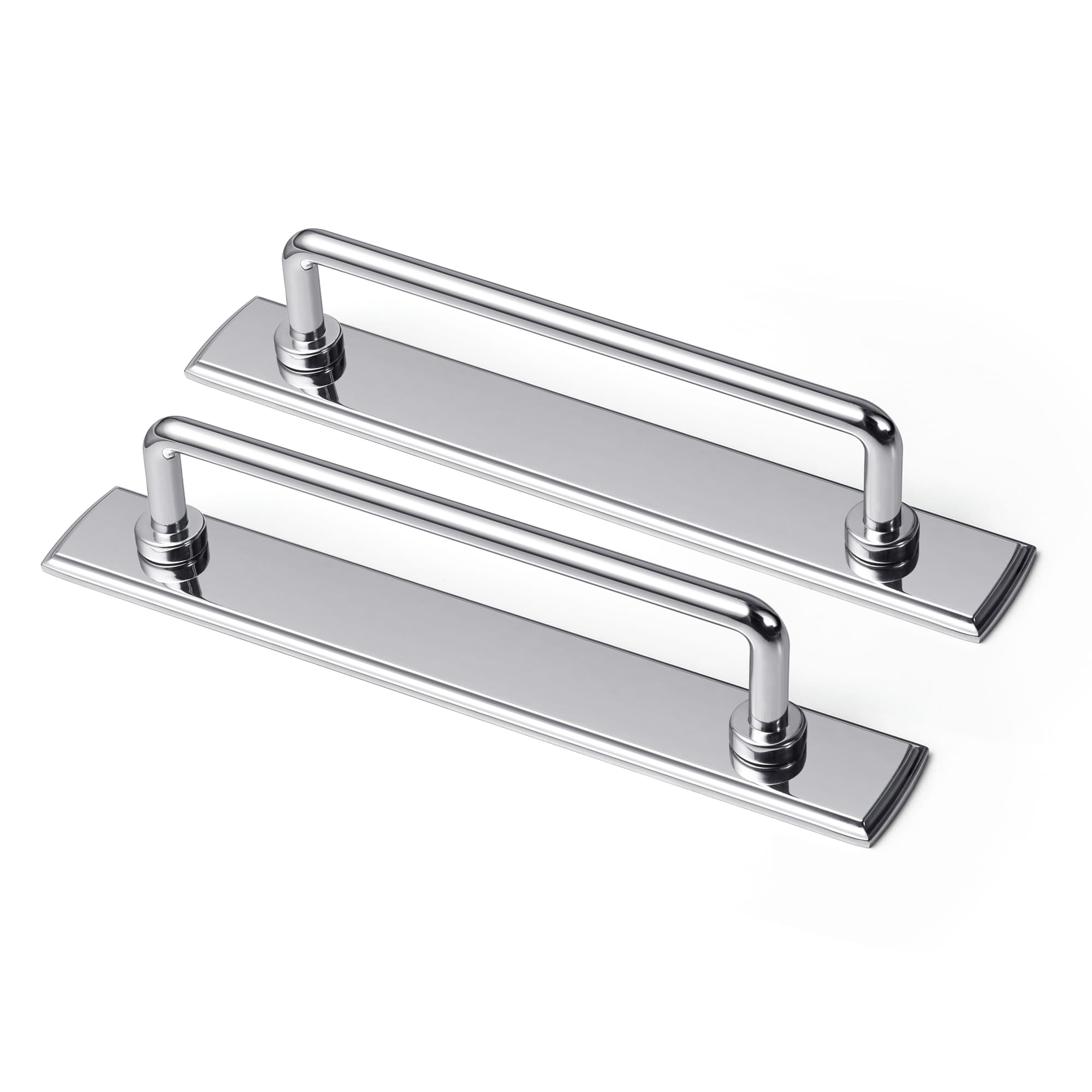 Goo-Ki Polished Chrome / G011 / 5'' Hole Center 2 Pack Cabinet Bar Pulls with Back Plate Vintage Drawer Handles Home Improvement Hardware