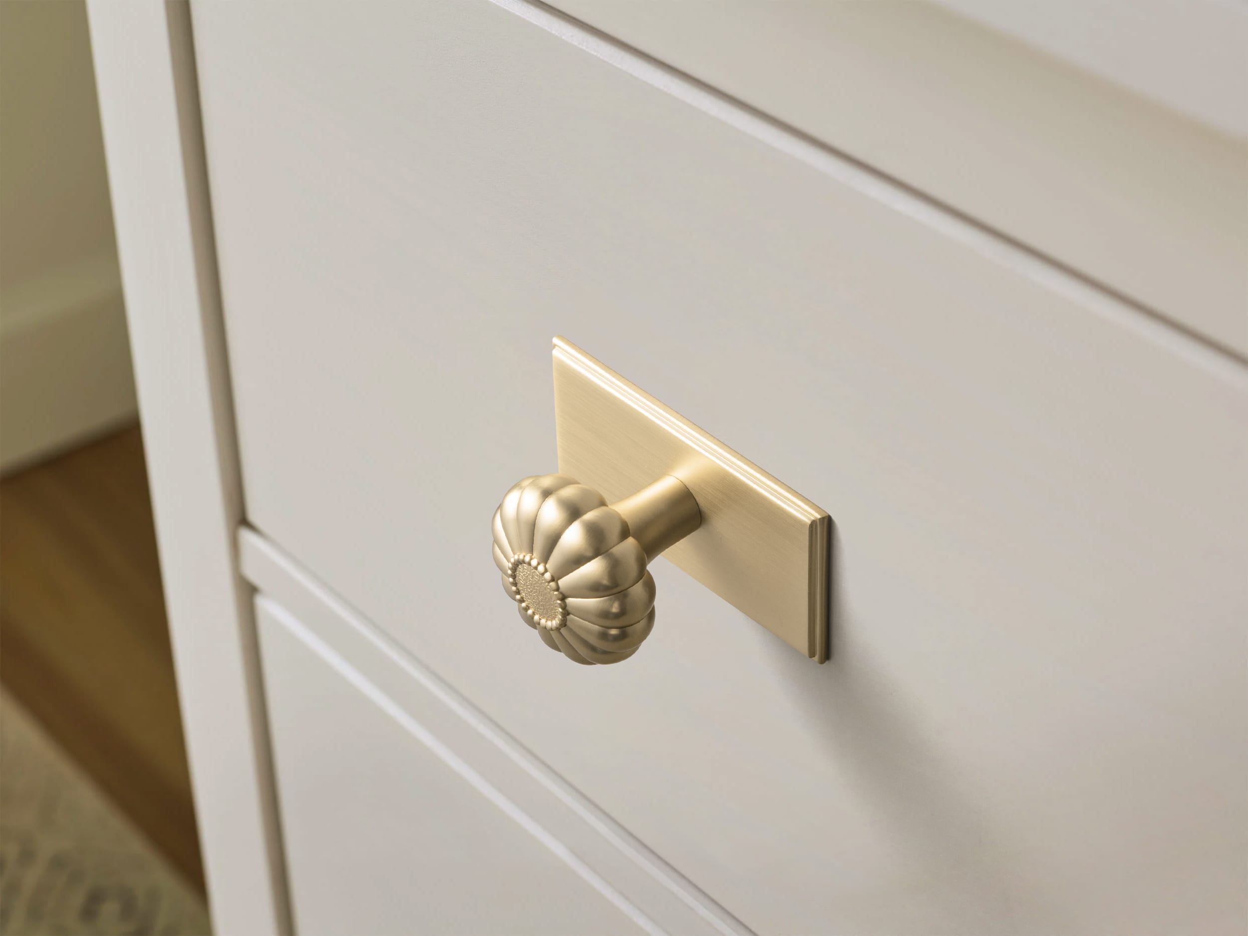 Goo-Ki Pumpkin Shape Vintage Cabinet Knobs 1.25 Inch Diameter Drawer Knobs