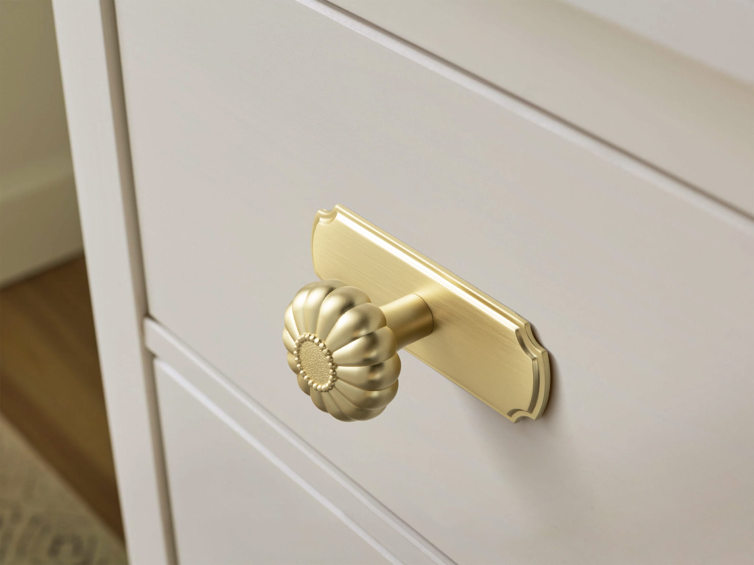 Goo-Ki Pumpkin Shape Vintage Cabinet Knobs 1.25 Inch Diameter Drawer Knobs