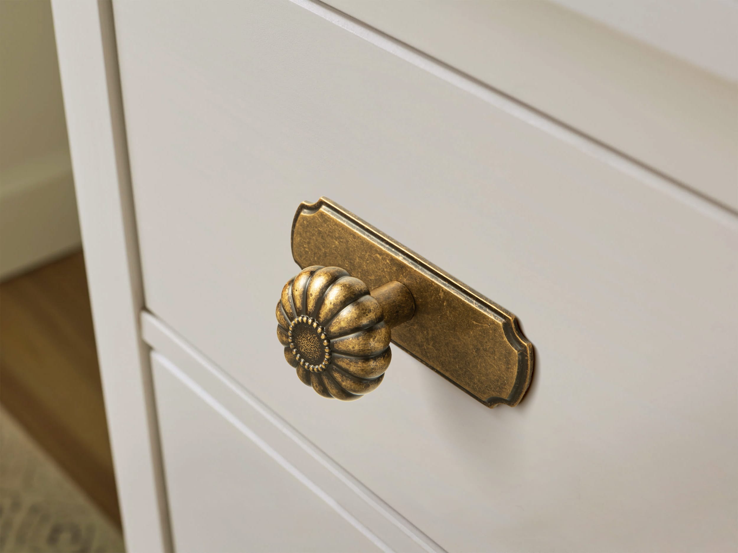 Goo-Ki Pumpkin Shape Vintage Cabinet Knobs 1.25 Inch Diameter Drawer Knobs