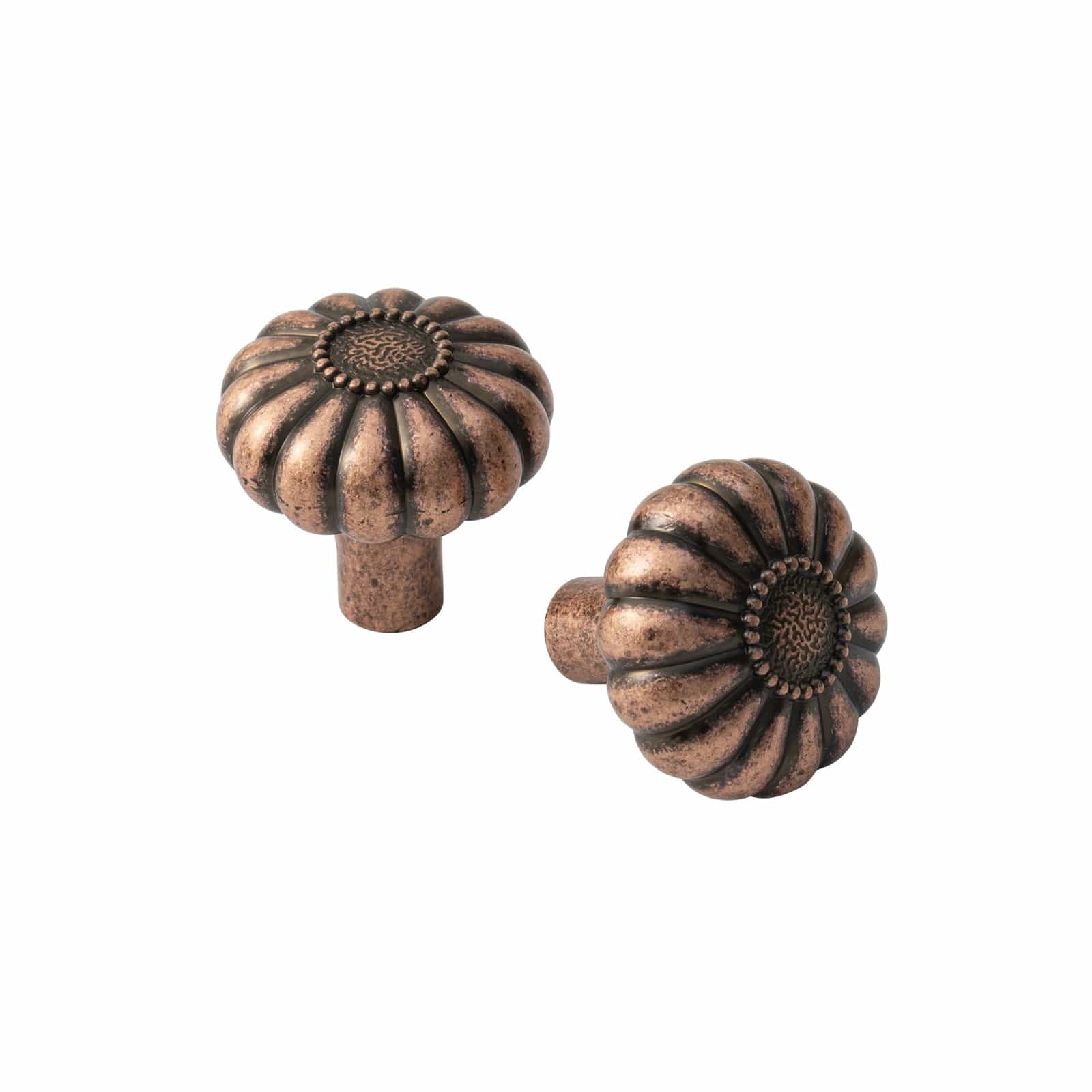 Goo-Ki Pumpkin Shape Vintage Cabinet Knobs 1.25 Inch Diameter Drawer Knobs