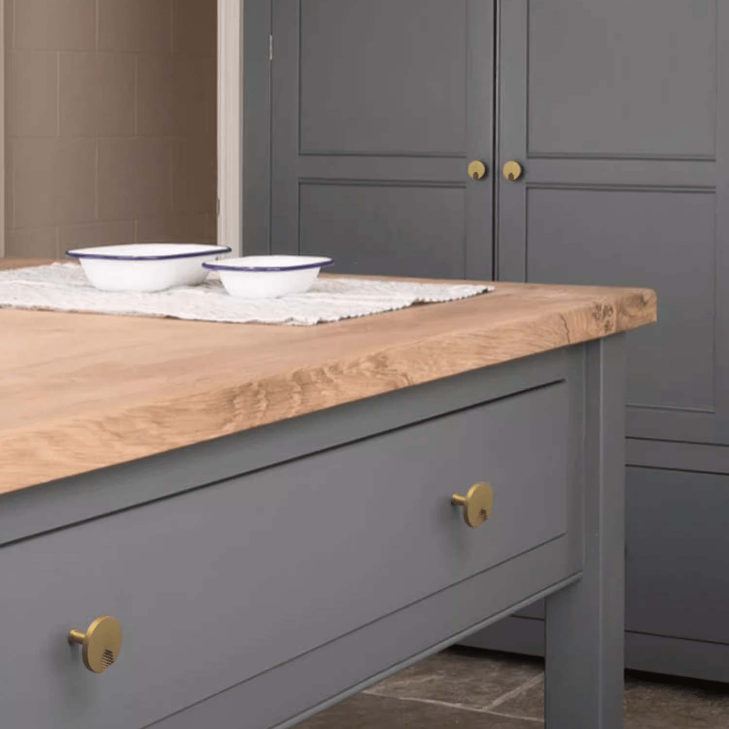 Goo-Ki Pure Copper Brushed Texture Single Hole Cabinet Knob Simple Drawer Handle