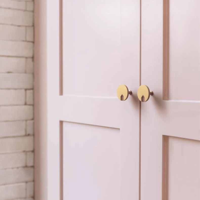 Goo-Ki Pure Copper Brushed Texture Single Hole Cabinet Knob Simple Drawer Handle