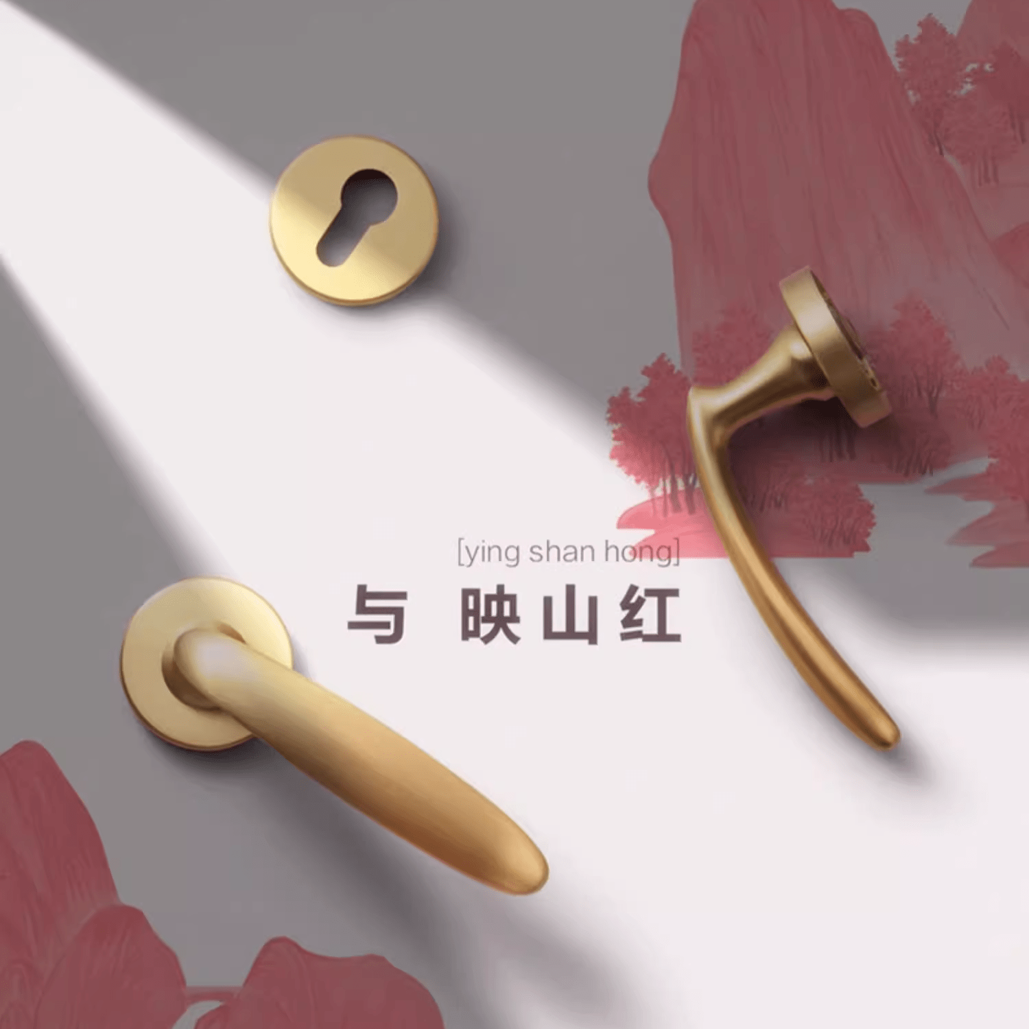 Goo-Ki Pure Copper Natural Antibacte Luxury Bedroom Door Lock Set