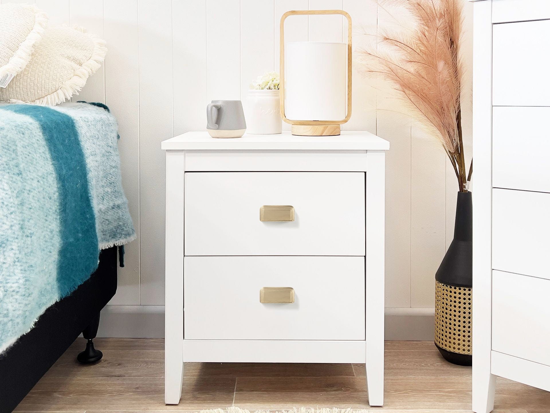 Goo-Ki Rectangular Profile Cabinet Pulls with Trimmed Edges - Retro Drawer Handles