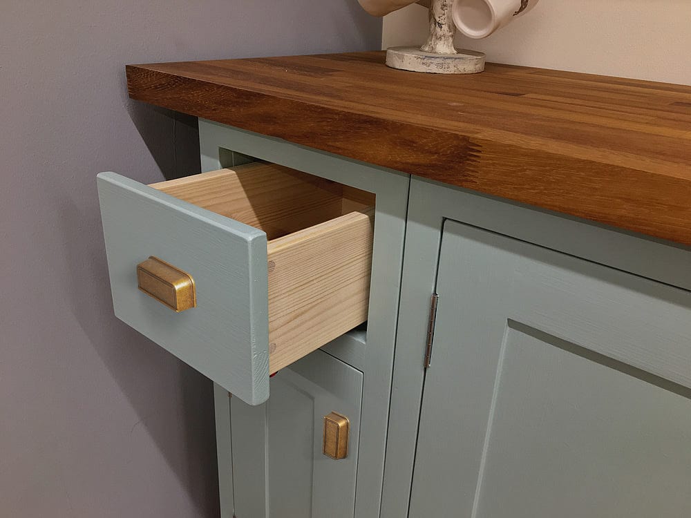 Goo-Ki Rectangular Profile Cabinet Pulls with Trimmed Edges - Retro Drawer Handles