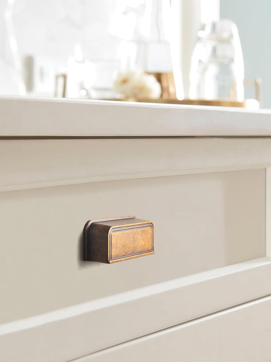 Goo-Ki Rectangular Profile Cabinet Pulls with Trimmed Edges - Retro Drawer Handles