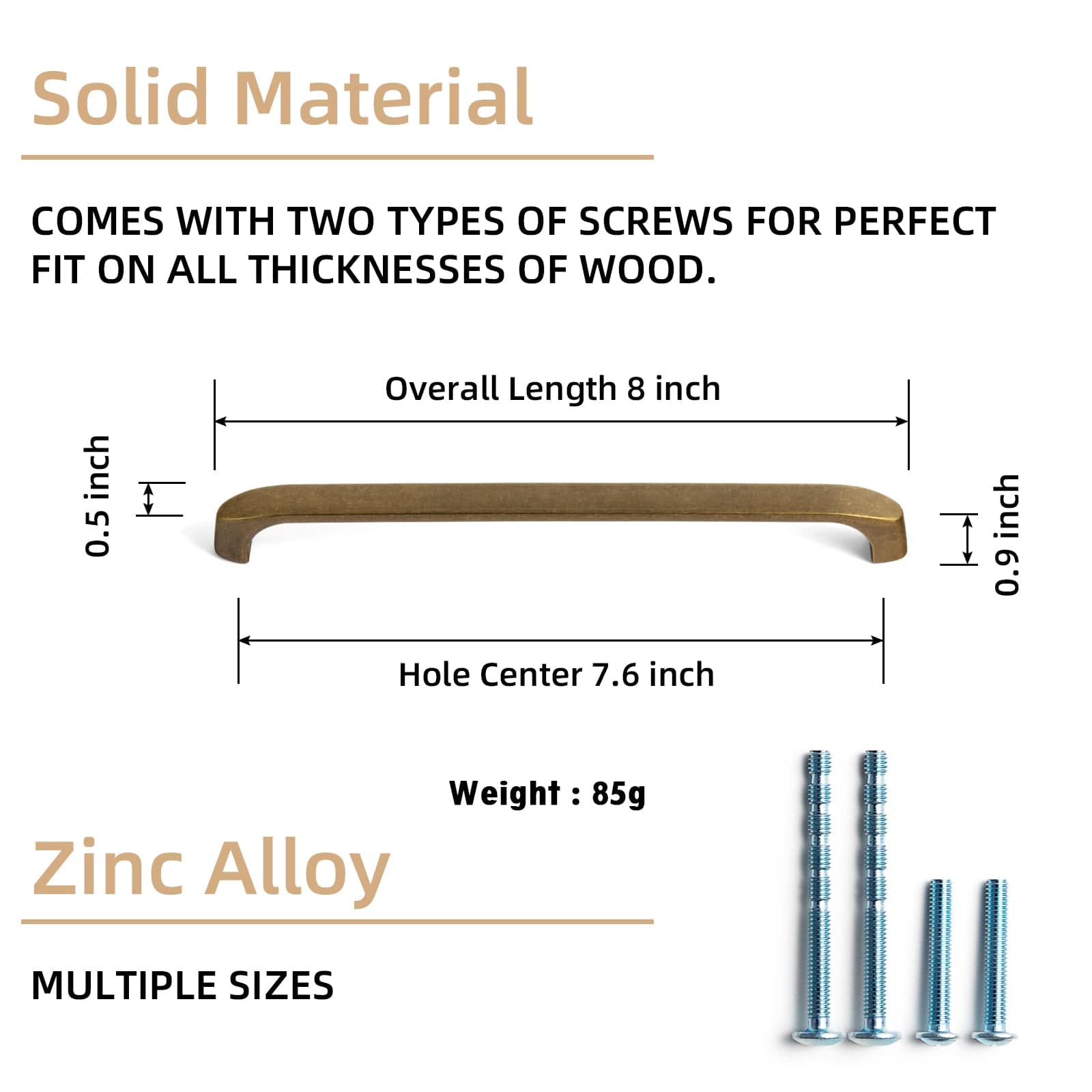 Goo-Ki Retro Brass Cabinet Handles Timeless Drawer Pulls for Classic Furniture Revival