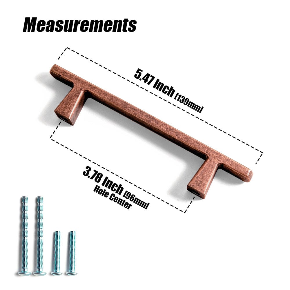 Goo-Ki Retro Brass Long Cabinet Handles Luxury Cabinet Pull Hardware for Kitchen 6 Pack