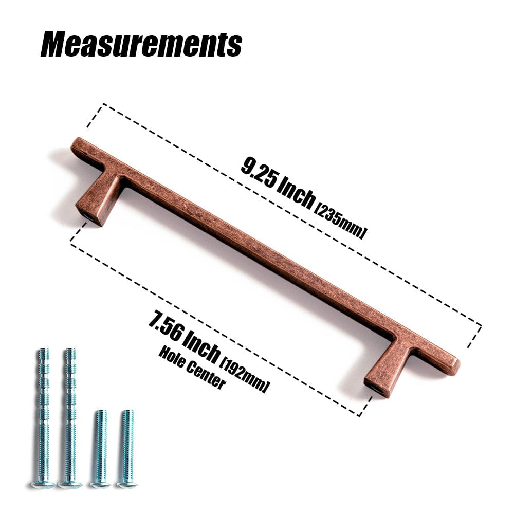 Goo-Ki Retro Brass Long Cabinet Handles Luxury Cabinet Pull Hardware for Kitchen 6 Pack